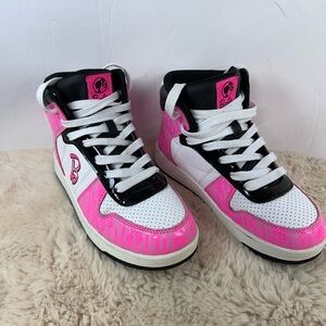 Barbie Pink and White‎ High-Top Sneakers